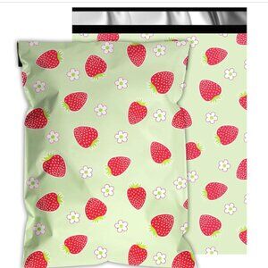 SET OF 10 - NEW - 10X13 Strawberry Poly Mailers